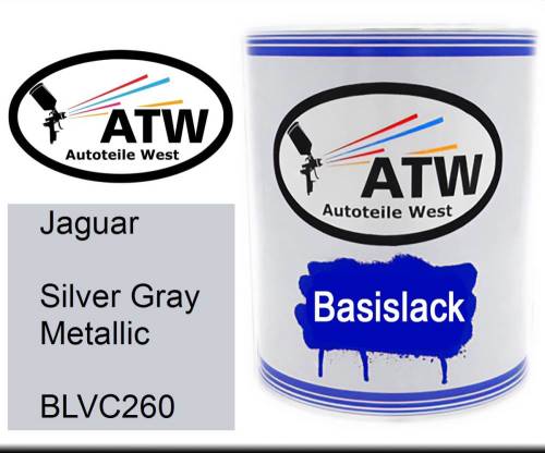 Jaguar, Silver Gray Metallic, BLVC260: 1L Lackdose, von ATW Autoteile West.